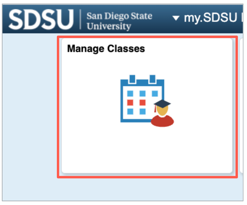 Manage Classes tile
